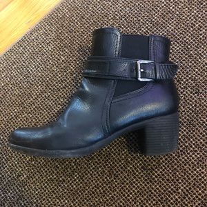 Black Leather Booties